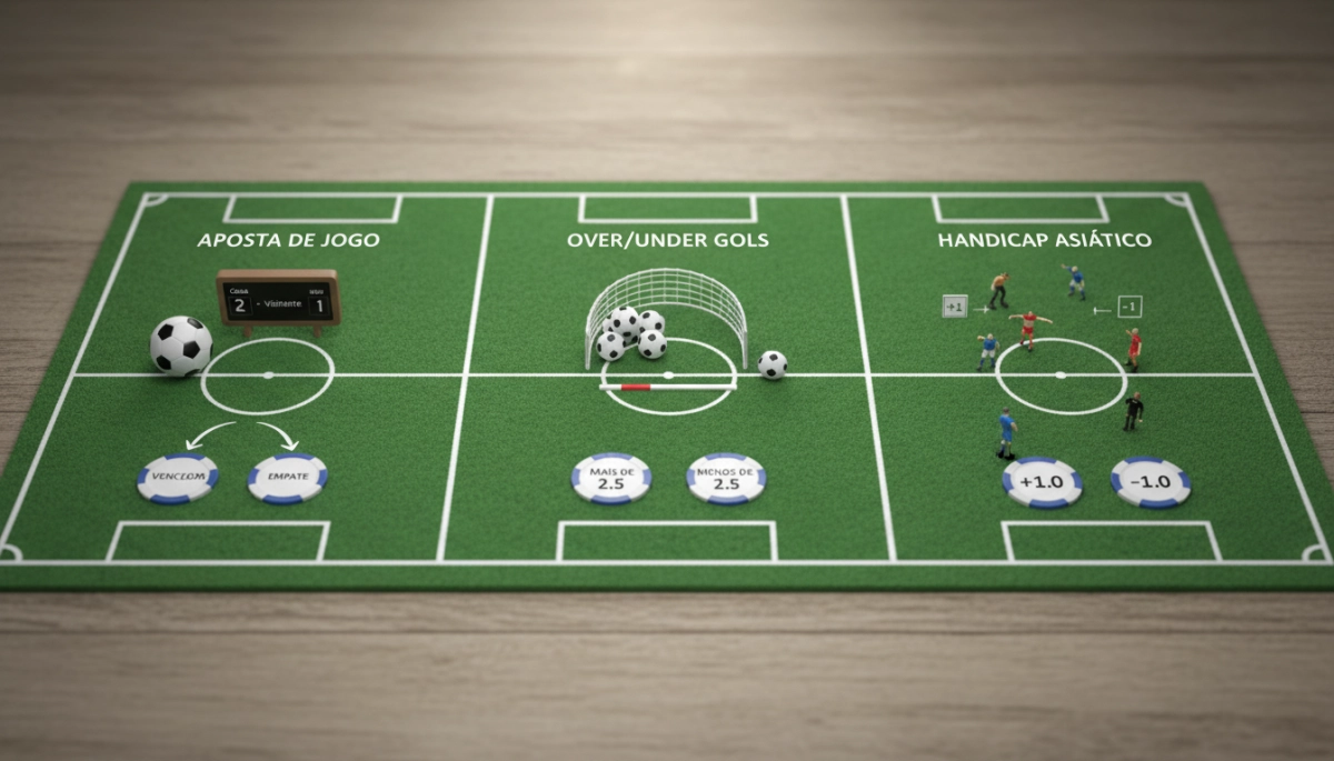 Comparação: tipos de apostas de futebol e quando usá-los