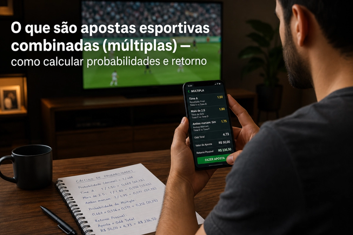O que são apostas esportivas combinadas (múltiplas) — como calcular probabilidades e retorno