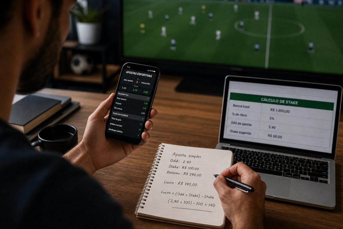 Apostas esportivas individuais: entenda aposta simples, valor nas odds e cálculo de stake